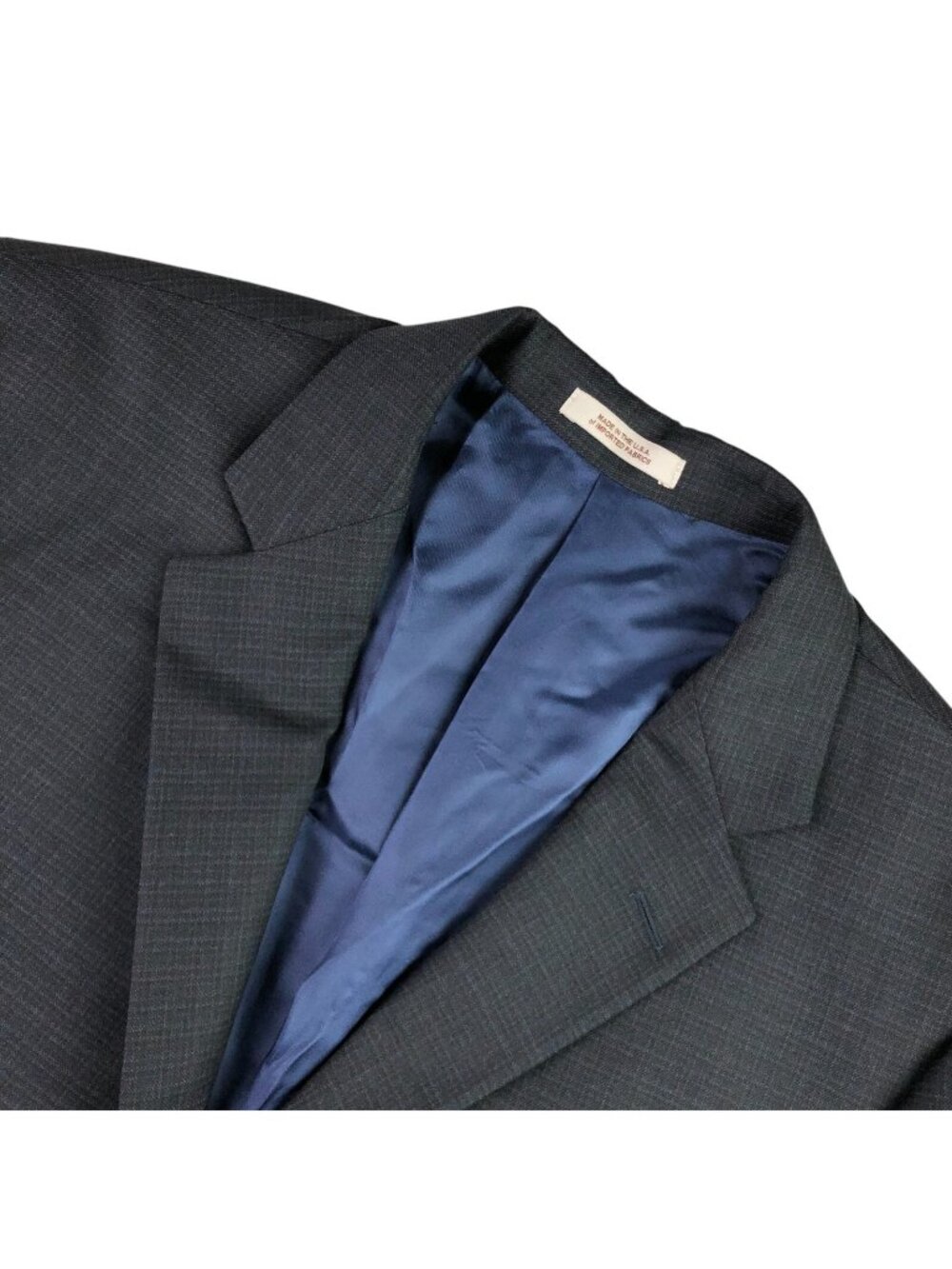 Hickey Freeman Milburn II Men's Wool 2-Button Blazer Navy Check • USA • 42R